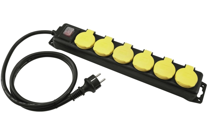 Priză multiplă Eurolite Distributor 6-fold IP44 bk 5m