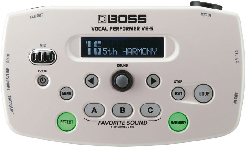 Procesor de efecte pentru voce Boss VE-5 WH Vocal Performer