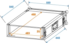 Profil de rack Roadinger Rack Profi 2U 45cm
