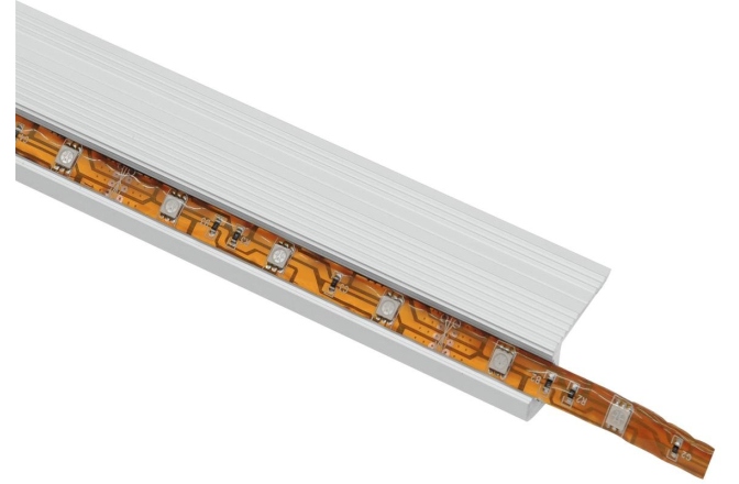 Profil din aluminiu pentru benzi LED Eurolite Step Profile for LED Strip silver 2m