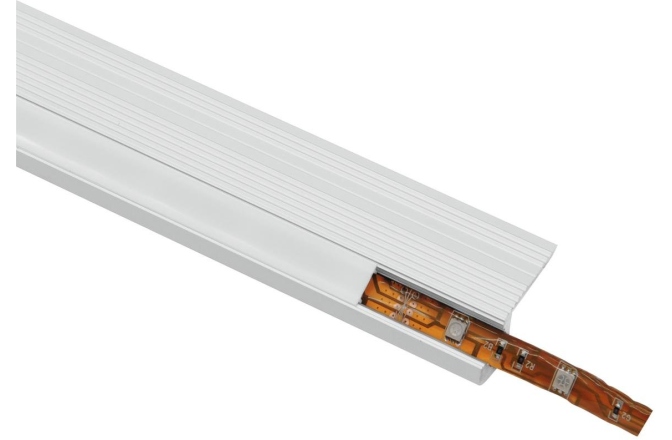 Profil din aluminiu pentru benzi LED Eurolite Step Profile for LED Strip silver 2m