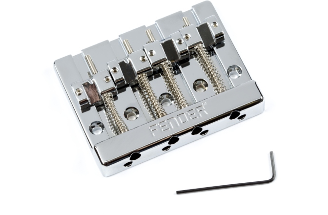 Punte bas cu 4 corzi Fender HiMass 4-String Bridge With Brass Saddles Chrome