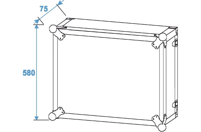 Rack de efecte Roadinger Effect Rack CO DD, 12U, 38cm deep, black