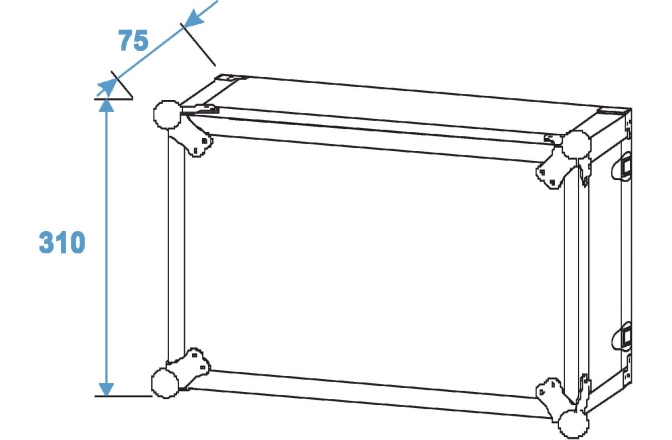 Rack de efecte Roadinger Effect Rack CO-DD 6U 25cm