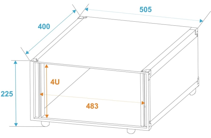 Rack de efecte Roadinger Effect Rack Studio 4U