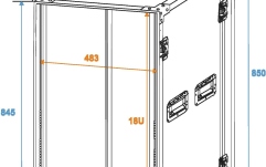 Rack de efecte Roadinger Rack Profi 18U 45cm