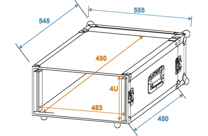 Rack de efecte Roadinger Rack Profi 4U 45cm