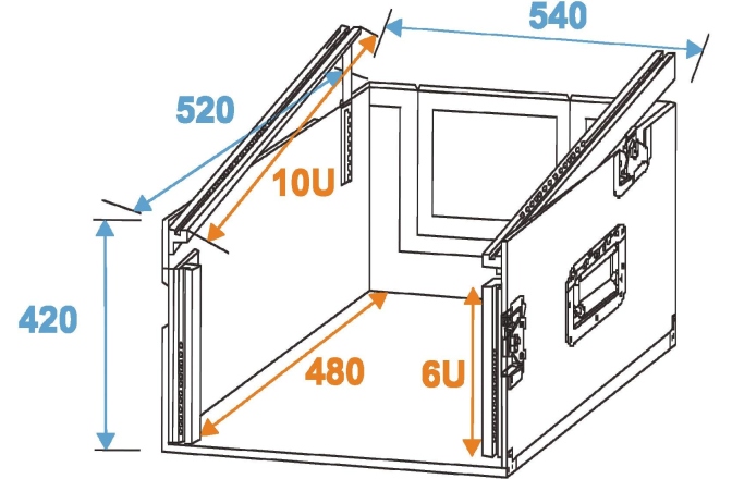 Rack de sonorizare Roadinger Special Combo Case Pro 6U