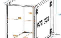 Rack mobil de efecte Roadinger Rack Profi 15U 45cm with wheels