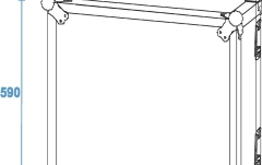 Rack pentru amplificatoare Roadinger Amplifier Rack PR-2ST, 12U, 57cm deep