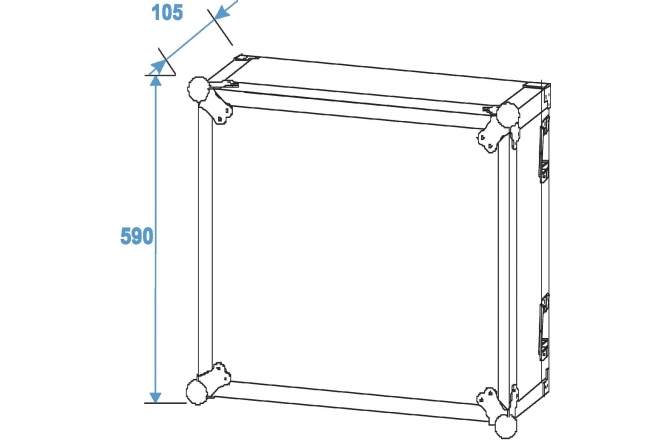 Rack pentru amplificatoare Roadinger Amplifier Rack PR-2ST, 12U, 57cm deep