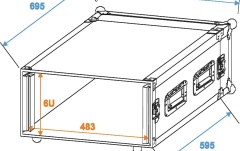 Rack pentru amplificatoare Roadinger Amplifier Rack PR-2ST, 6U, 57cm deep