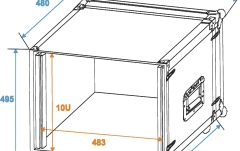 Rack Roadinger Effect rack CO-DD 10U 40cm