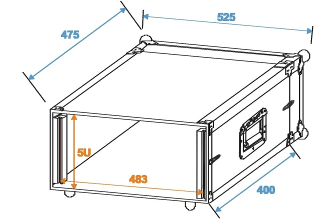 Rack Roadinger Effect rack CO-DD 5U 40cm