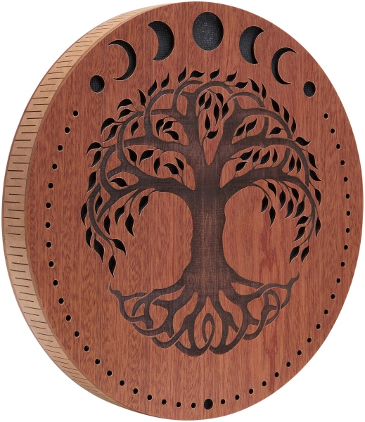 Meinl Sonic Energy 12'' Rain Disk, Stream Sound, Moon Phases & Tree of Life Carving