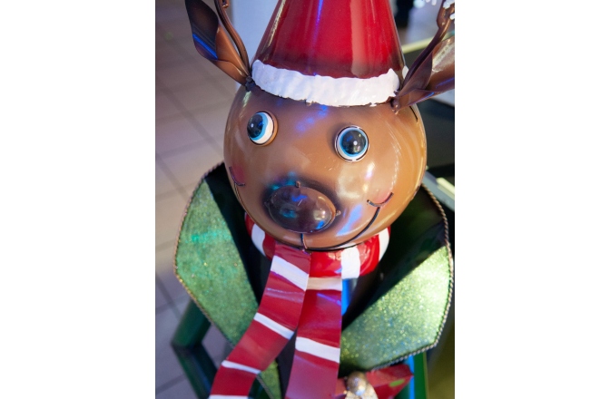 Ren îmbrăcat Europalms Reindeer with Coat, Metal, 155cm, green
