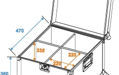  Roadinger Flightcase EP-56 4x PAR-56 Spot long