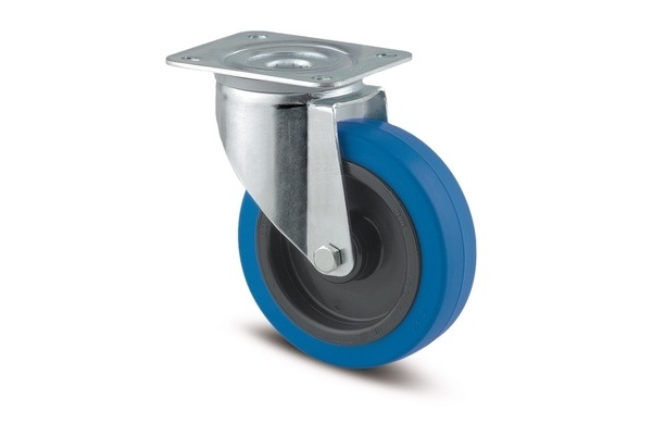 Tente Swivel Castor Wheel Blue 100mm