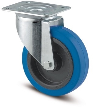 Tente Swivel Castor Wheel Blue 80mm