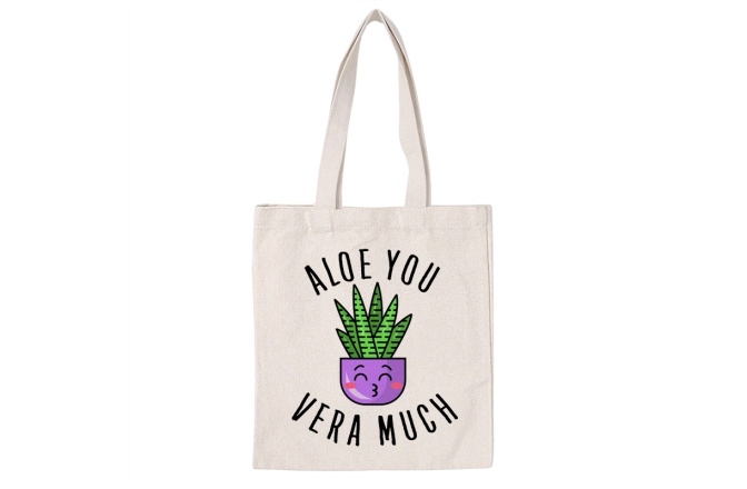 Sacosă No brand Sacosa canvas Aloe You Very Much