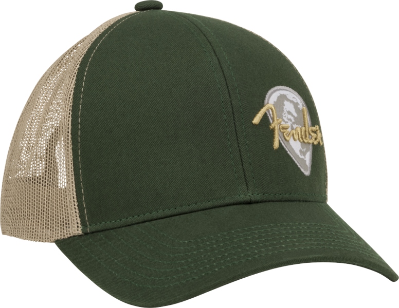 Fender Globe Pick Patch Hat Green/Khaki One Size