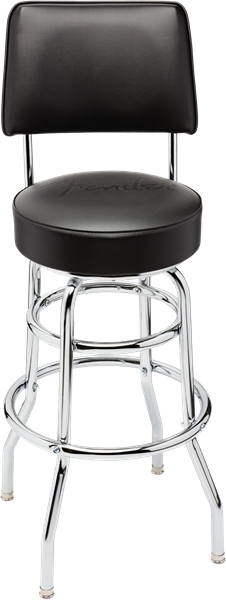 Fender Blackout Backrest Barstool with Embossed Logo 30
