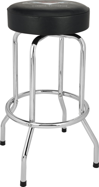 Fender Custom Shop Chevron Logo Barstool Black/Chrome 30