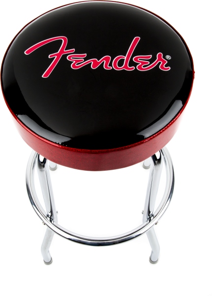 Fender Red Sparkle Logo Barstool Black/Red Sparkle 30