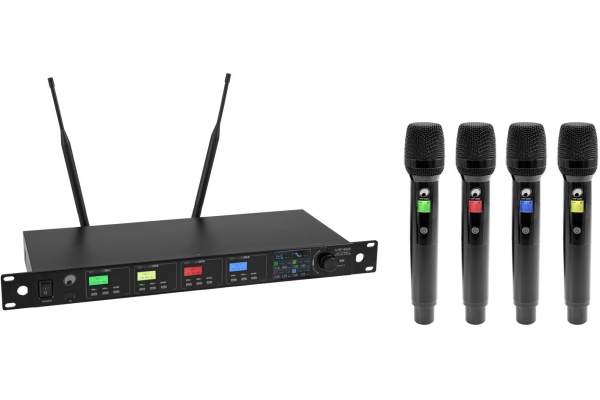 Omnitronic UHF-604 4-channel Wireless Mic System 823-832/863-865 MHz