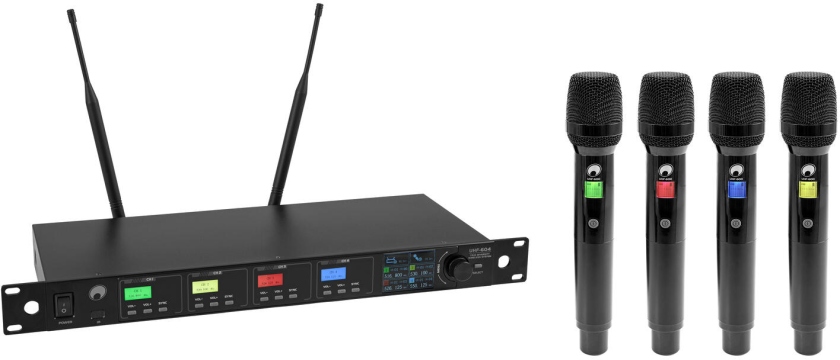 Omnitronic UHF-604 4-channel Wireless Mic System 823-832/863-865 MHz
