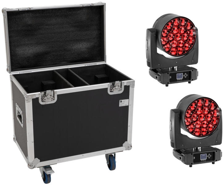 Eurolite Set 2x LED TMH-H380 Beam/Wash/Flower Effect + Flightcase with wheels