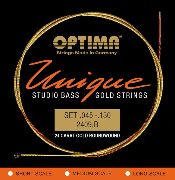 Optima Corzi chitara bas Unique Studio Gold Strings Set