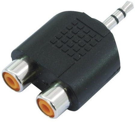 Omnitronic Adapter 2xRCA(F)/3.5 Jack stereo