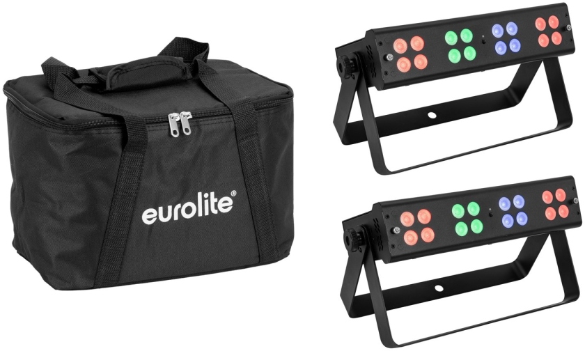 Eurolite Set 2x LED Silent Bar 16x4W RGB/WW + Soft Bag