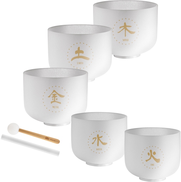 Meinl Sonic Energy 5-piece TCM Crystal Singing Bowl Elements Set