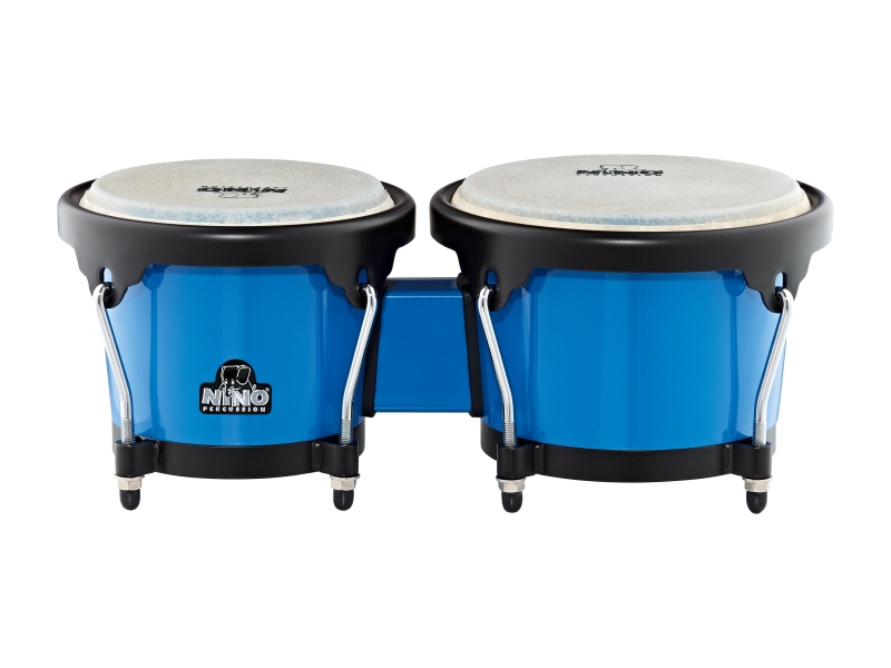 Nino Percussion Bongo ABS Plastic Plus - Blue/Black