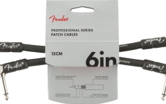 Set Cabluri Instrument Fender Professional Series Instrument Cable 2-Pack Angle/Angle 6" Black