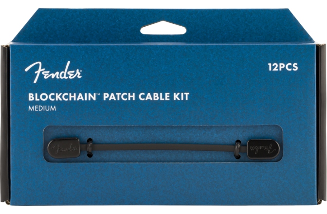 Set Cabluri Patch Fender Blockchain Patch Cable Kit Medium Black