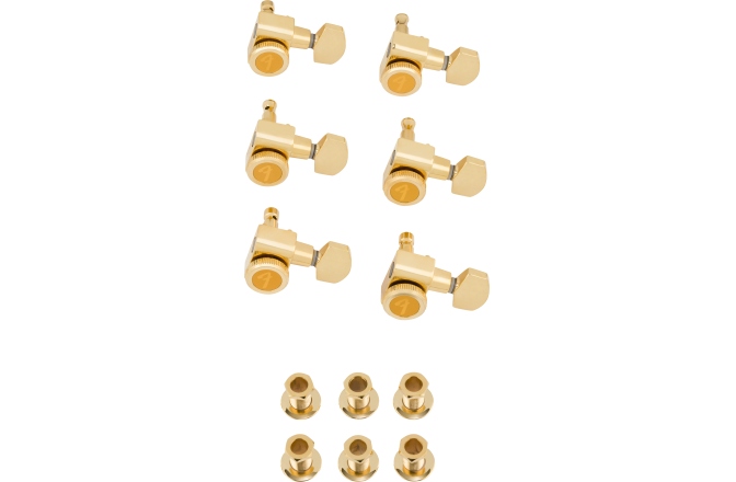 Set chei chitară electrică Fender Locking Stratocaster/Telecaster Staggered Tuning (Gold) 