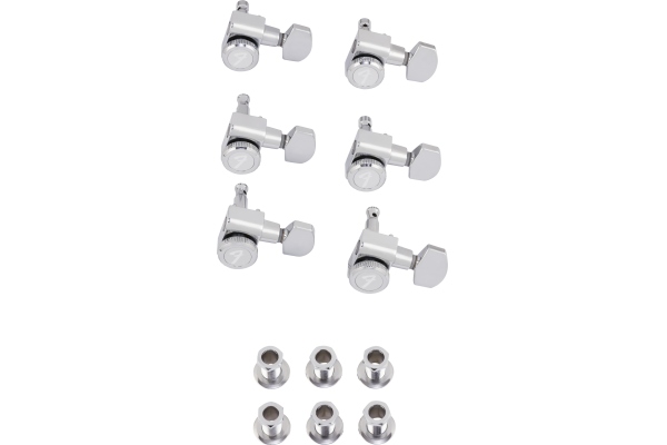 Locking Stratocaster/Telecaster Staggered Tuning Machines Polished Chrome Set Locking Stratocaster/Telecaster Staggered Tuning Machines Polished Chrome Set