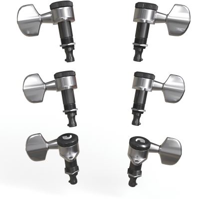 Daddario Auto-Trim Locking Tuning Machines 3 Per Side - Chrome