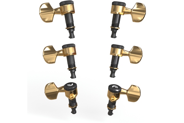 Auto-Trim Locking Tuning Machines 3 Per Side - Gold