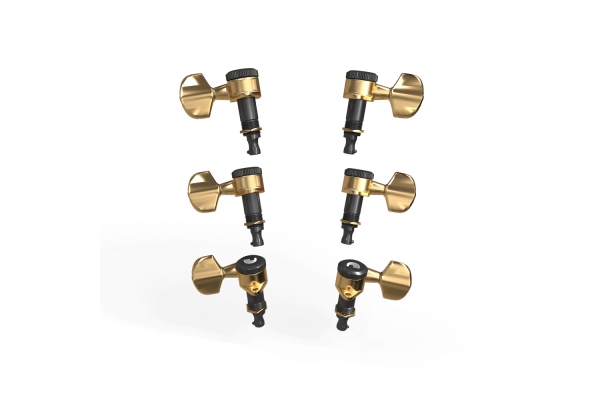 Daddario Auto-Trim Locking Tuning Machines 3 Per Side - Gold