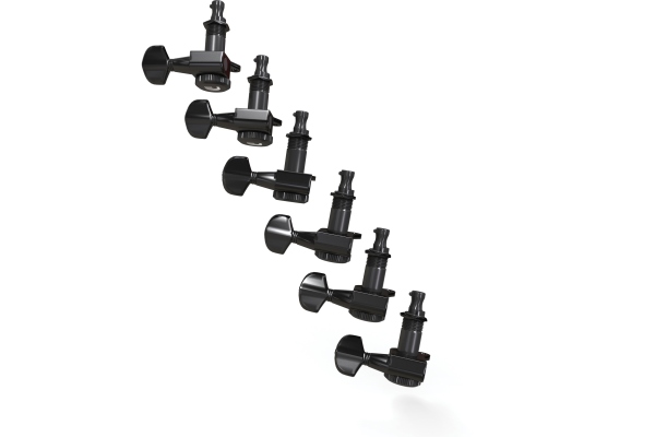 Auto-Trim Locking Tuning Machines 6 In-line- Black