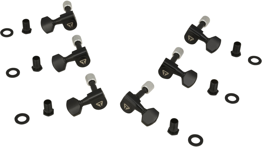 Traveler Guitar - Guitar Locking Tuner Set, 3+3 - Black