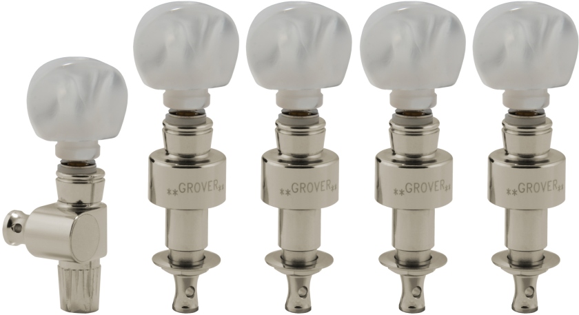 Grover 124N5 Geared Banjo Pegs Nickel