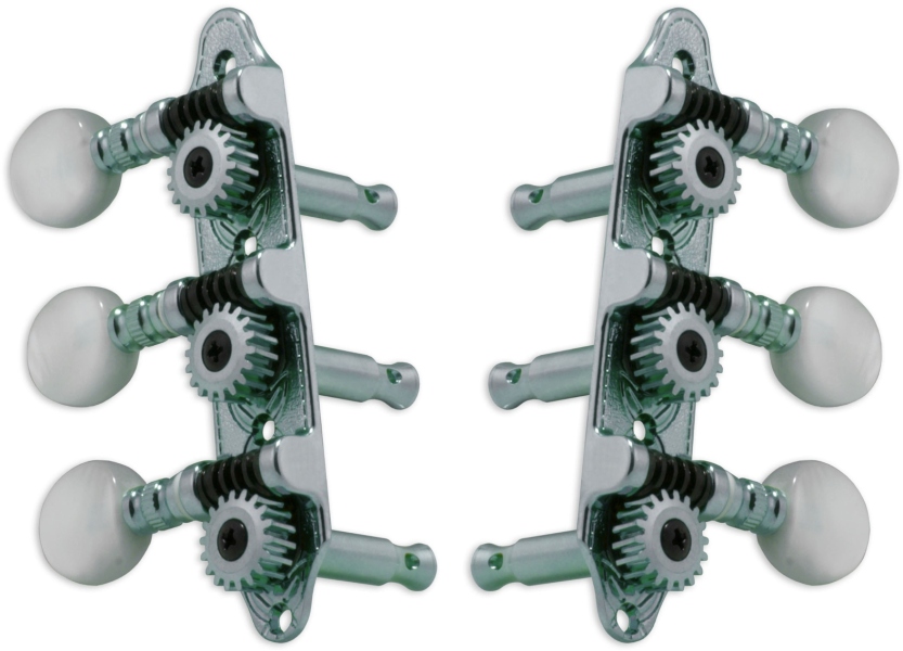 Grover 608C Sta-Tite Mini Pegs Set 3 + 3 - Chrome