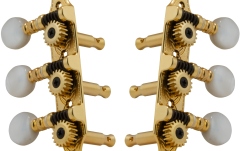 Set cheițe chitară acustică Grover  608G Sta-Tite Mini Pegs Set 3 + 3 - Gold