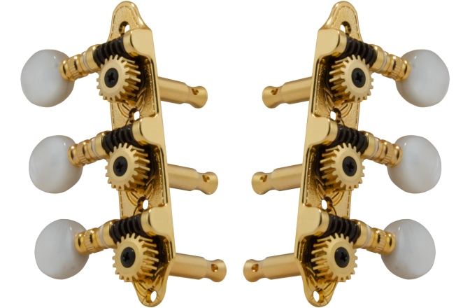 Set cheițe chitară acustică Grover  608G Sta-Tite Mini Pegs Set 3 + 3 - Gold