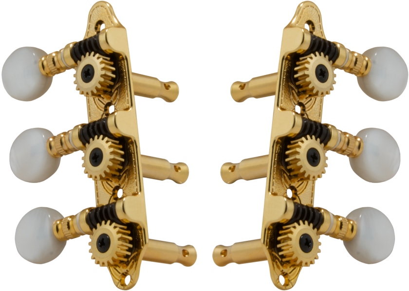 Grover 608G Sta-Tite Mini Pegs Set 3 + 3 - Gold